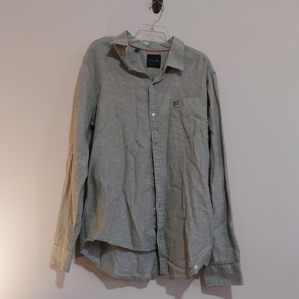 Joe's jeans men linen blend botton down shirt nwt size XL